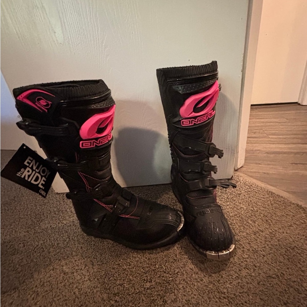 O’Neal Riding Boots and Fly Racing  
Jersey Pink Gear Set